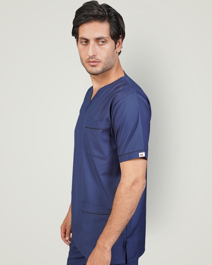 man with scrub short